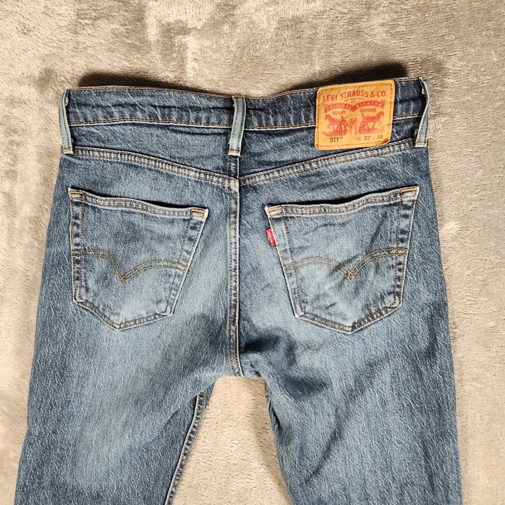 Levi's 511 Slim Fit Jeans Mens 32x32 Blue Excellent Stretch Denim‎ 04511-3402